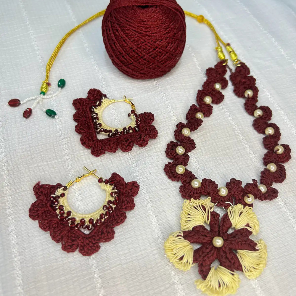Handmade Crochet Jewelry Set