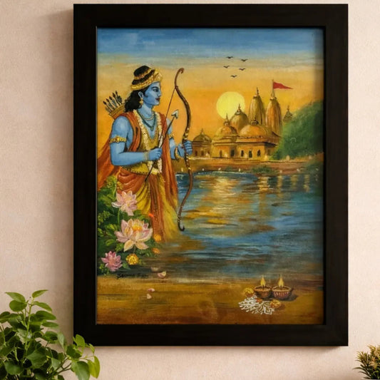 Handmade Ram Canvas Painting