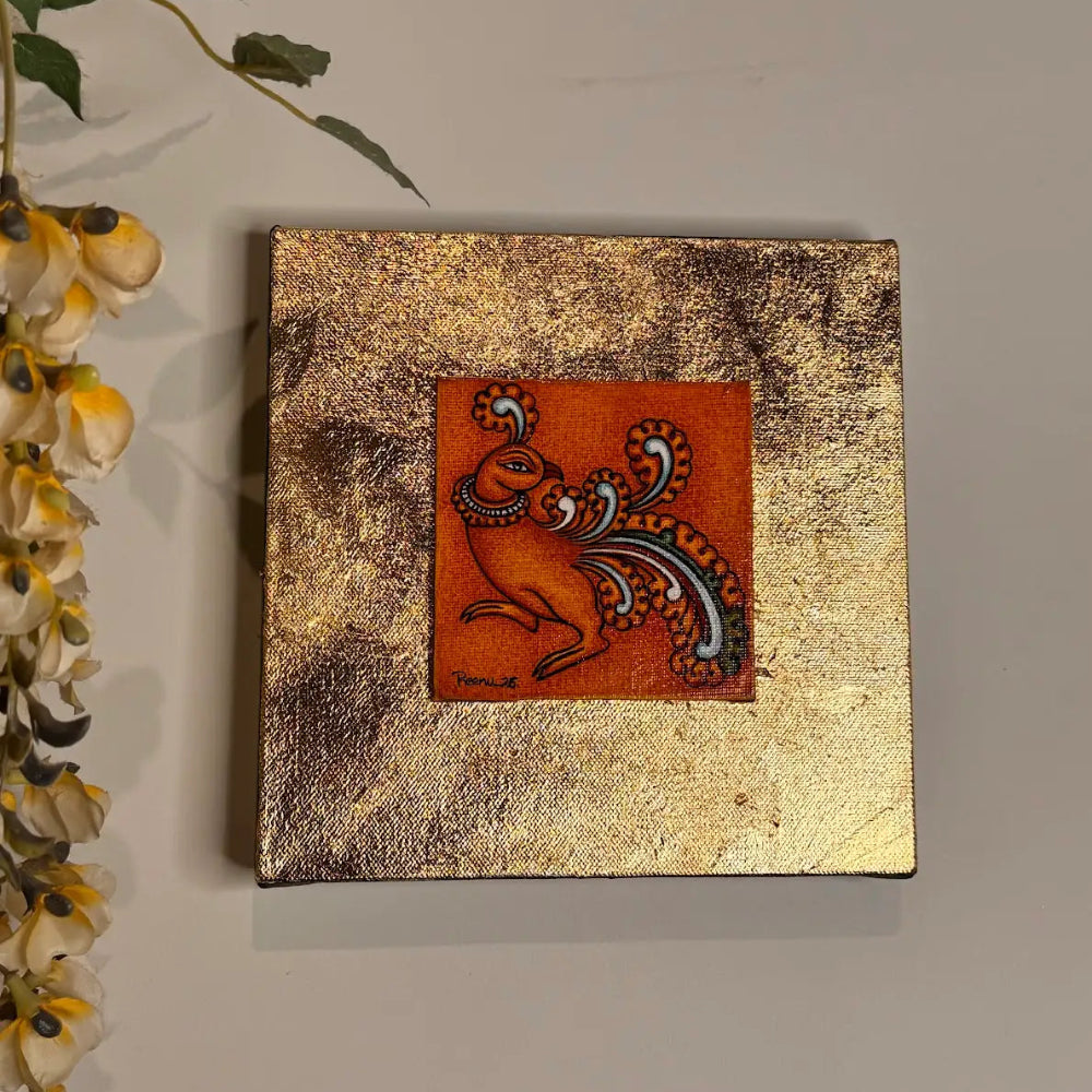 Handmade Acrylic Peacock Mini Art