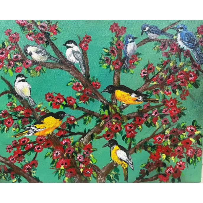 Handmade Acrylic Bird Canvas
