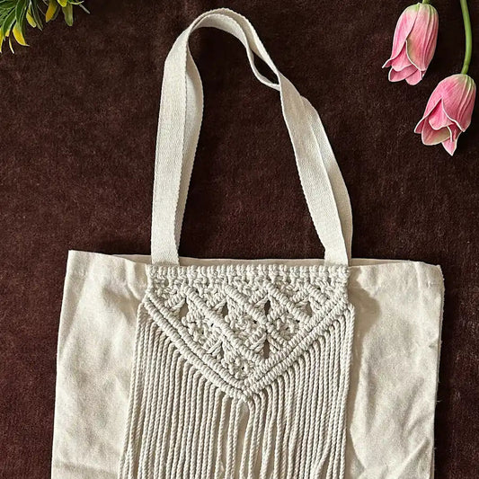 Handmade Cotton Macrame Tote