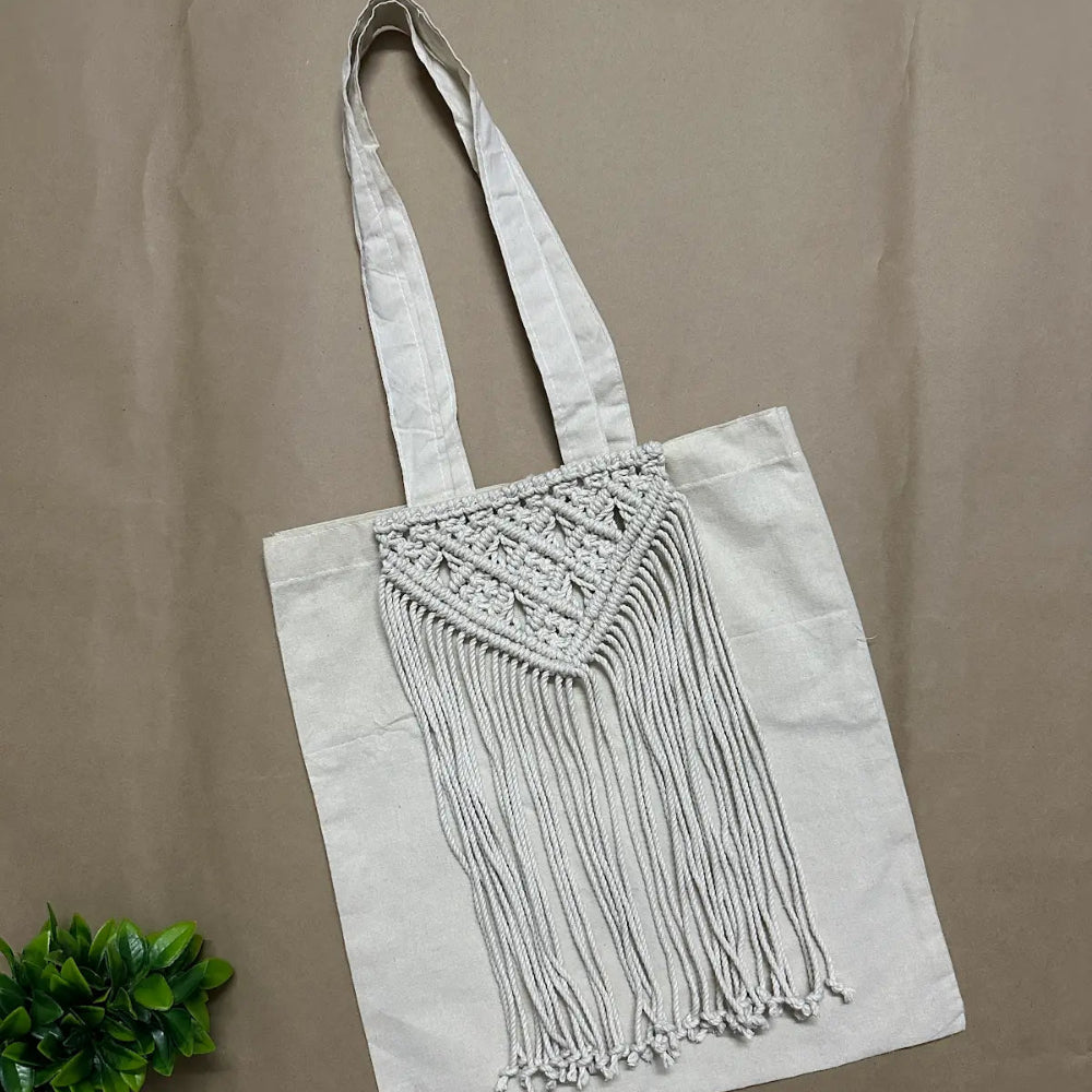 Handmade Cotton Macrame Tote