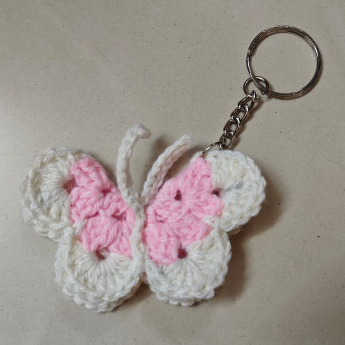 Handmade Crochet Butterfly Keychain