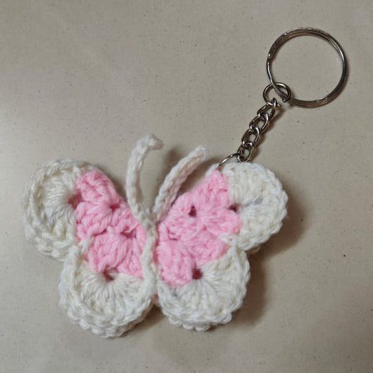 Handmade Crochet Butterfly Keychain