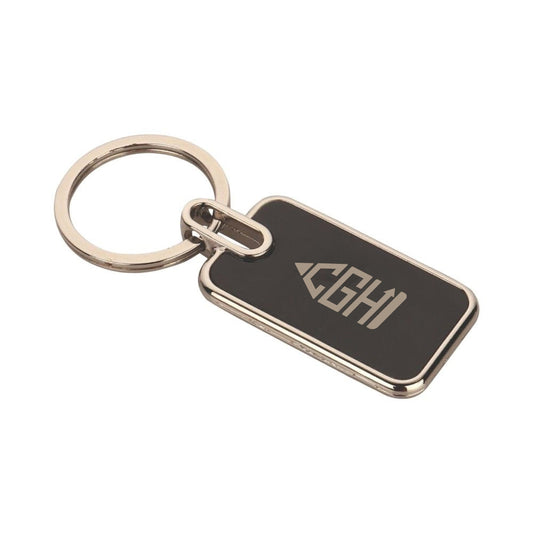 Rectangle Metal Key Chain - Black