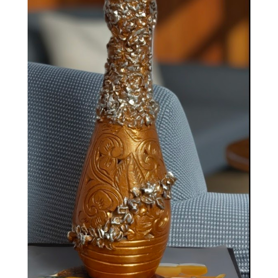 Handmade Floral Stone Vase