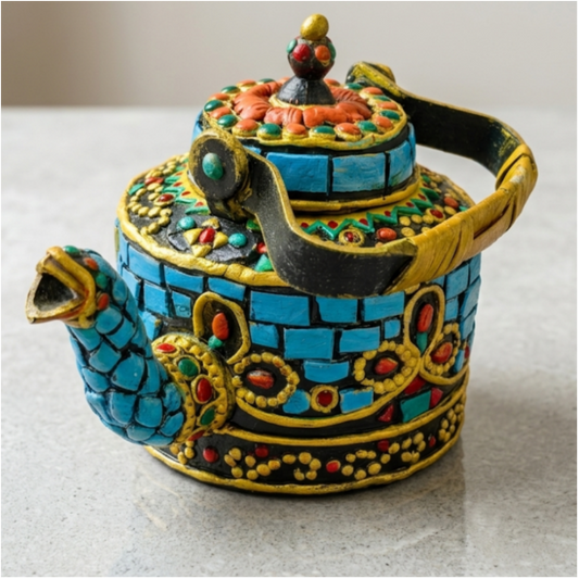 Handmade Clay Mosaic Kettle