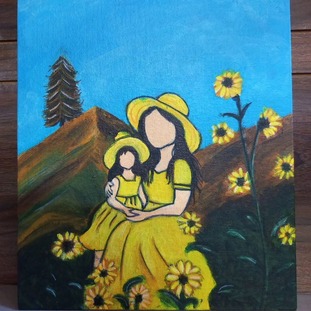 Handmade Acrylic Mother Artwork