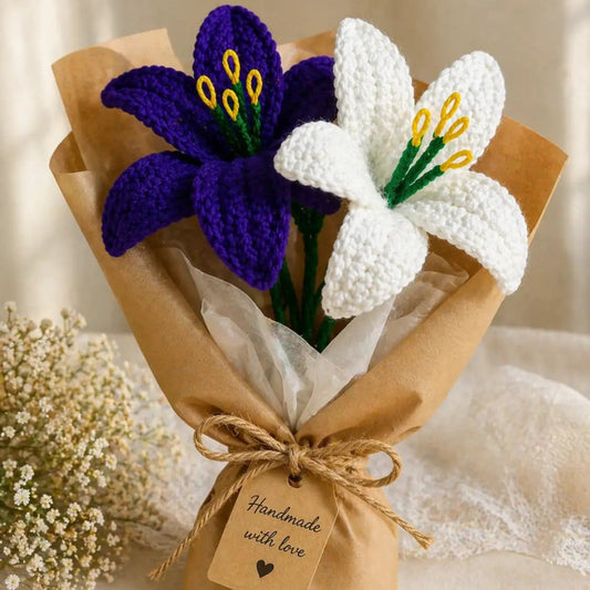 Handmade Crochet Lily Bouquet