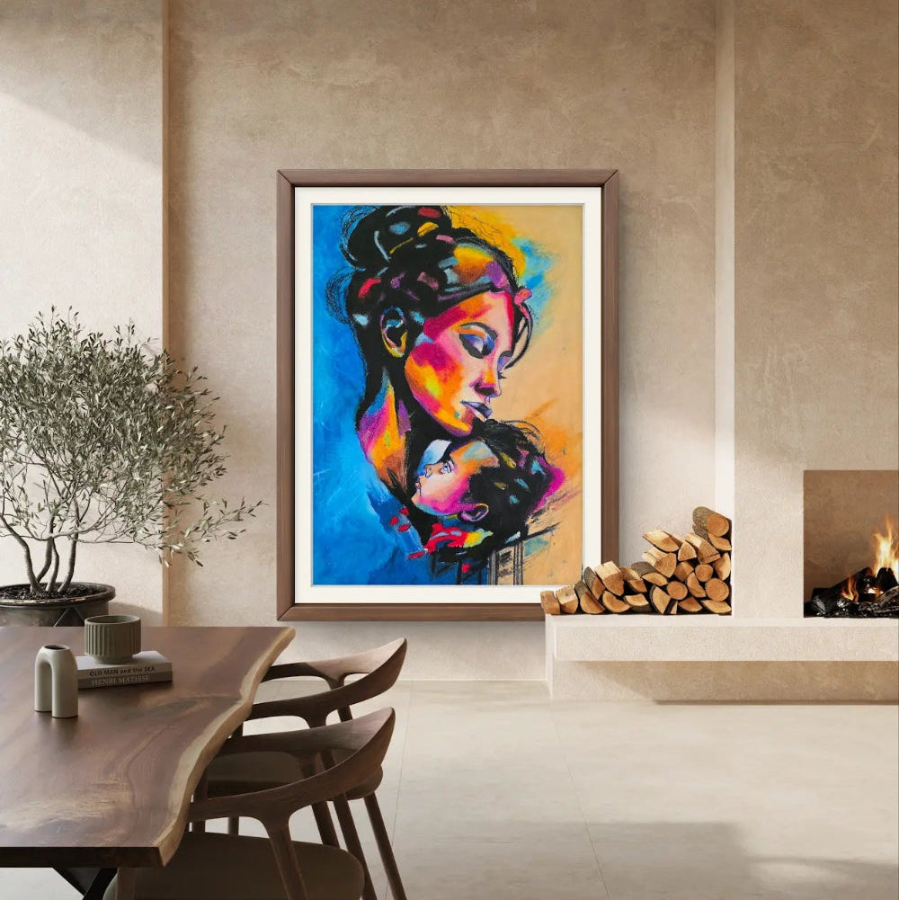 Handmade Oil Pastel Portrait Art