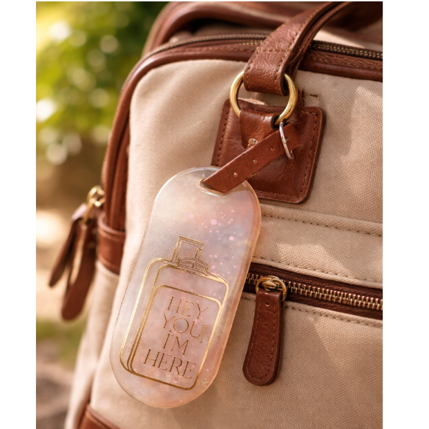 Handmade Resin Travel Tag