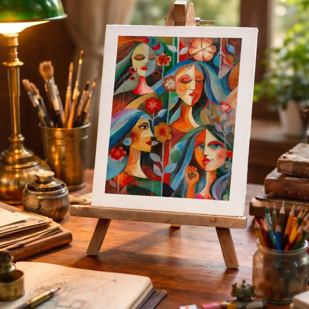 Handmade Oil Canvas Portrait