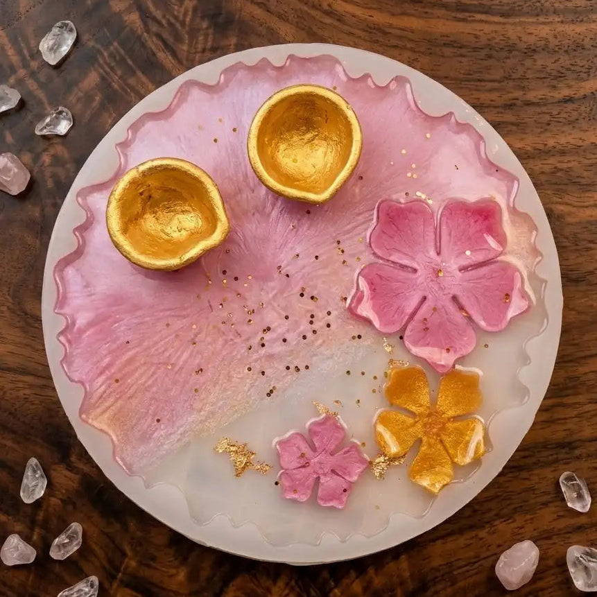 Handmade Resin Pooja Thali