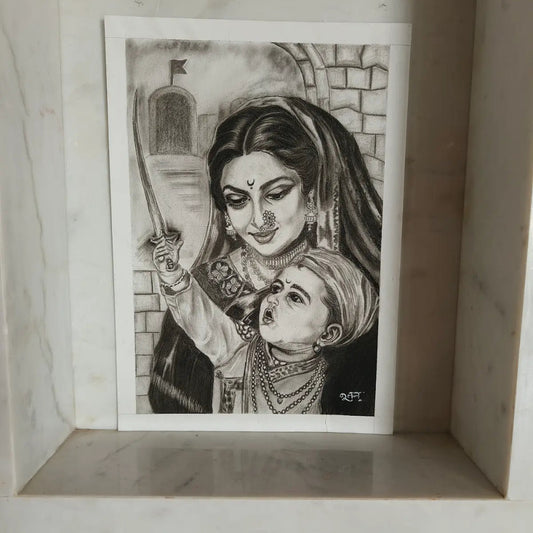 Handmade Charcoal Portrait Art